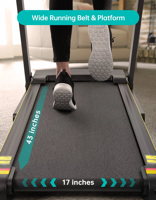 Load image into Gallery viewer, Treadmill with Incline Folding with 12 Level Automatic Incline 2.5Hp Power 8.5Mhp Speed Running Machine 15 Preset Training Program Electric Treadmill for Home Use
