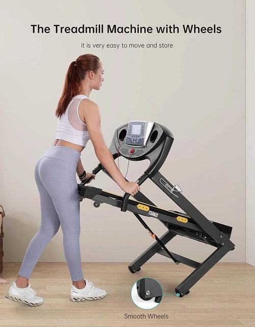 Load image into Gallery viewer, Treadmill with Incline Folding with 12 Level Automatic Incline 2.5Hp Power 8.5Mhp Speed Running Machine 15 Preset Training Program Electric Treadmill for Home Use
