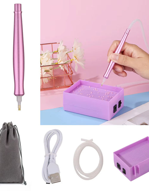 Load image into Gallery viewer, DIY Craft Electric Diamond Art Painting Pen Large Capacity Long-Lasting and Stable Vacuum Diamond Painting Pen Kits
