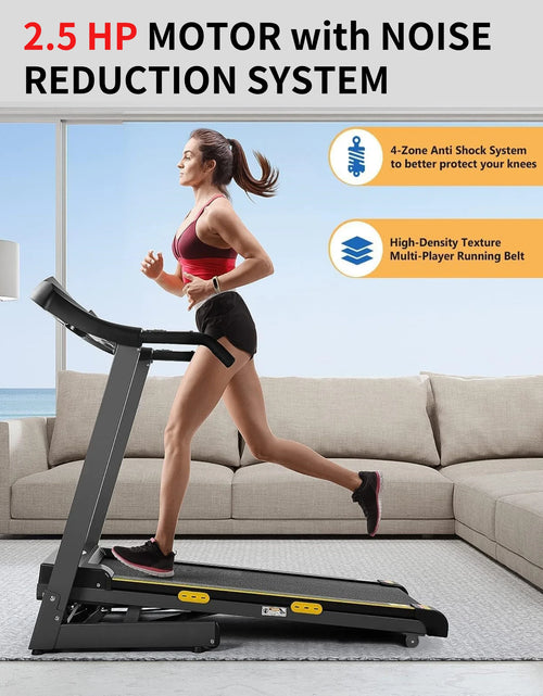 Load image into Gallery viewer, Treadmill with Incline Folding with 12 Level Automatic Incline 2.5Hp Power 8.5Mhp Speed Running Machine 15 Preset Training Program Electric Treadmill for Home Use
